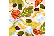 Mediterranean food cards set, a Food Illustration by Good Studio (Thumbnail 5 of 9)