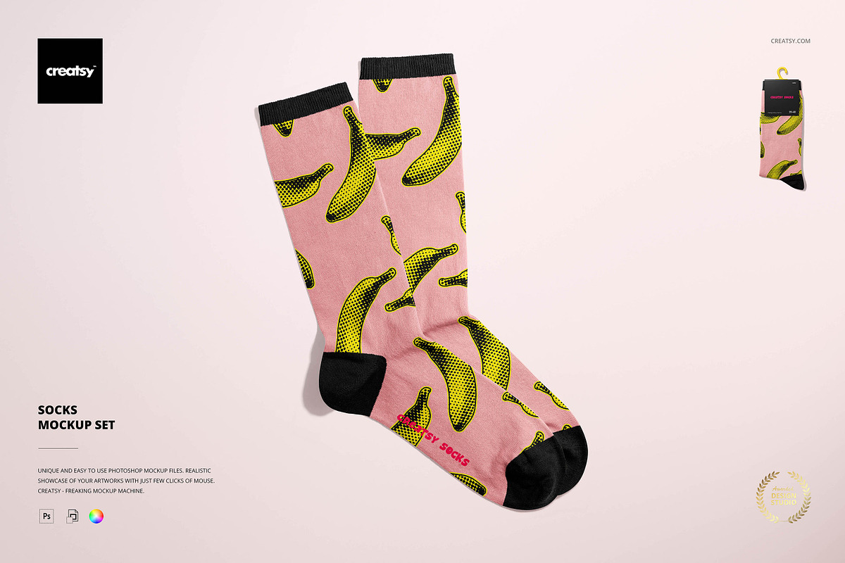 Socks Mockup Set, a Packaging Mockup by Creatsy (Photo 1 of 11)
