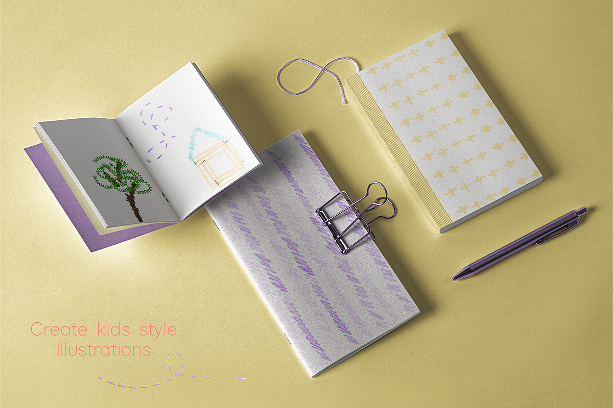 AI Kids Marker Strokes Brushes, a Brush Add-On by CL Creative Studio (Photo 8 of 9)