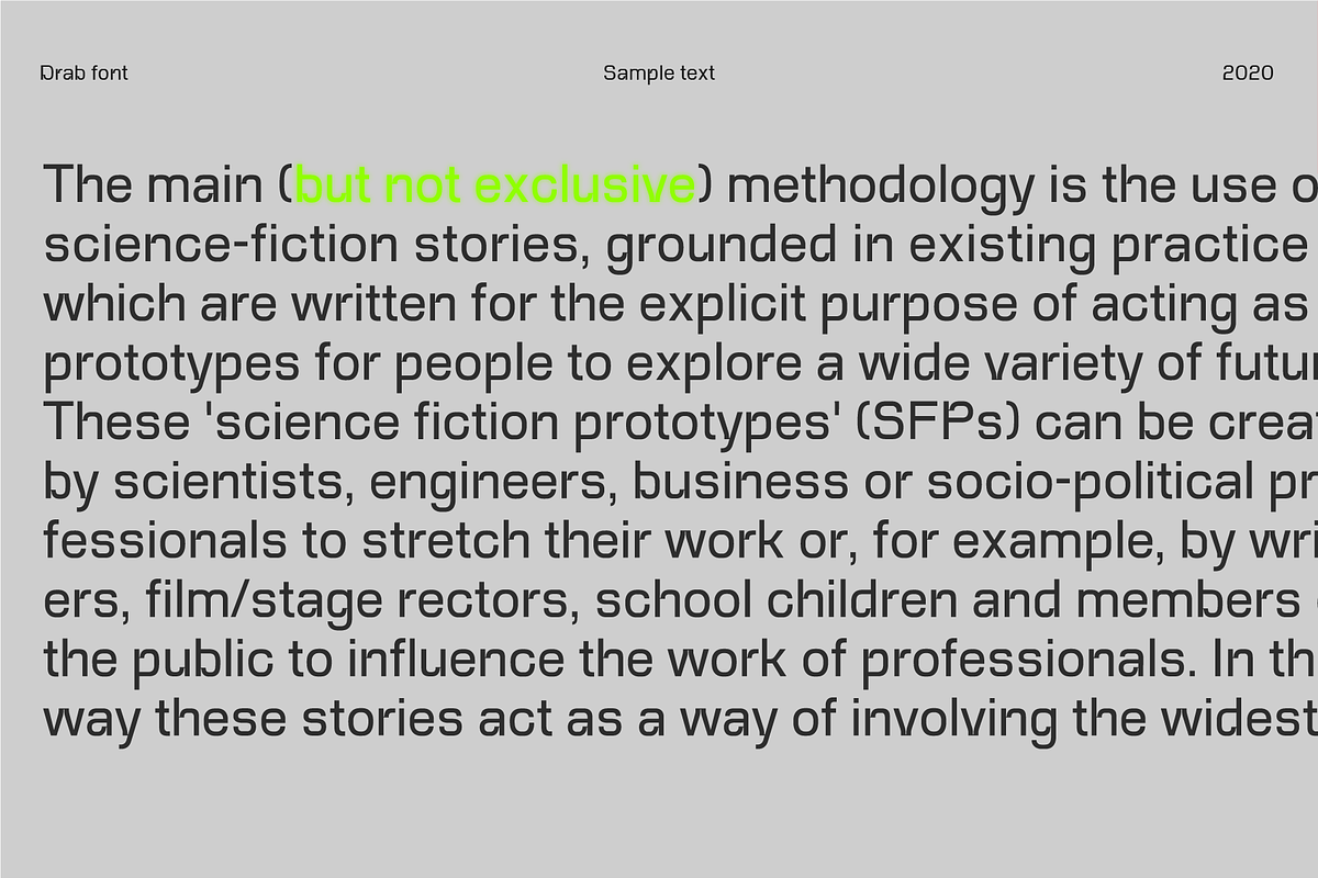 Drab — modern grotesk font, a Sans Serif Font by Viktor Pesotsky | Fonts (Photo 12 of 18)