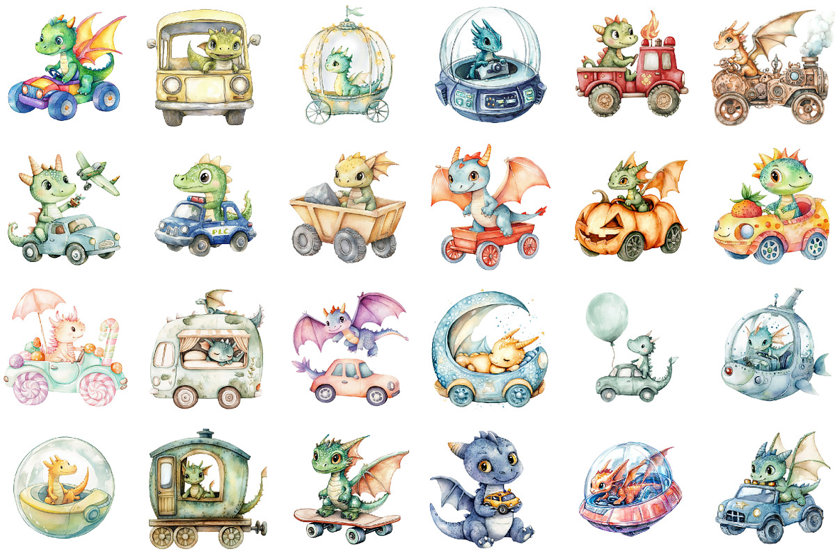 Cute Baby Dragons Clipart Png Dragon, an Illustration by Sublimation Artist (Photo 2 of 6)