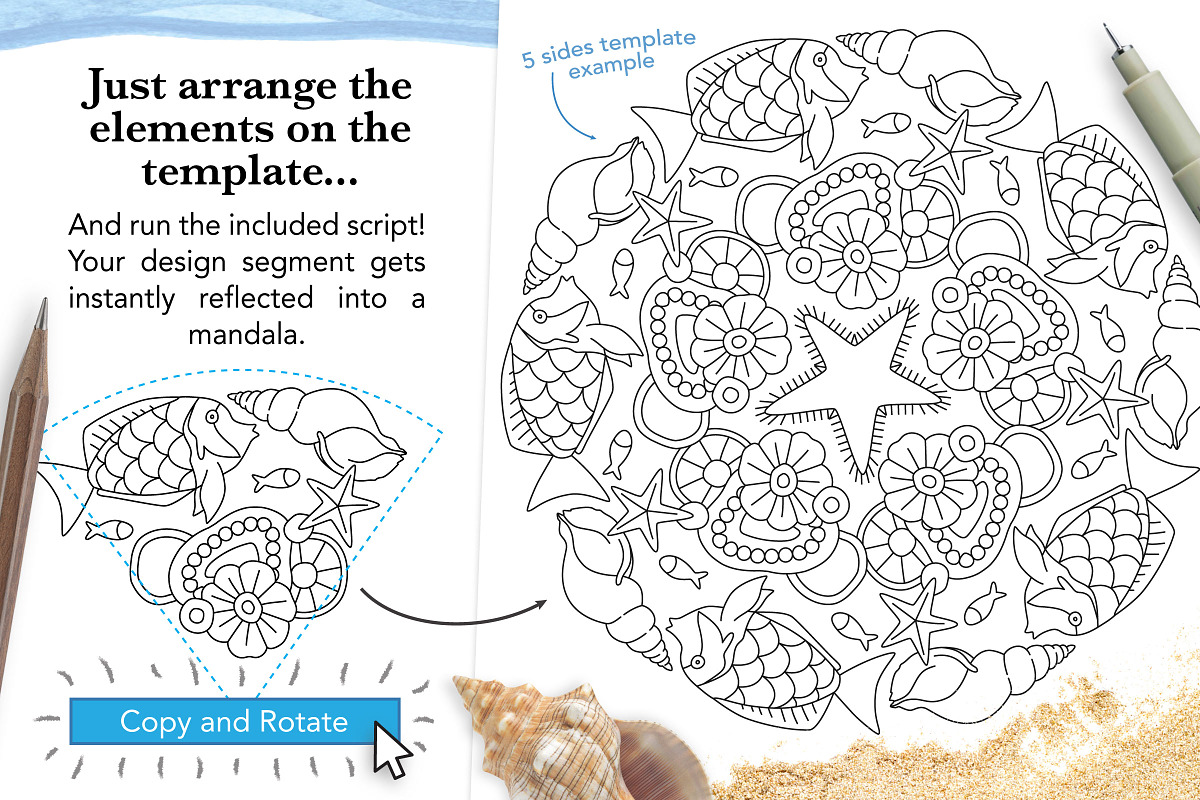 Ocean Life Mandala Creator, a Plug-in Add-On by Drifter Studio (Photo 4 of 8)