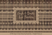 Champagne Lace Clipart Borders, an Illustration by Amanda Ilkov (Thumbnail 5 of 5)