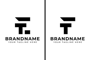 Letters TE And TF Monogram Logo Set