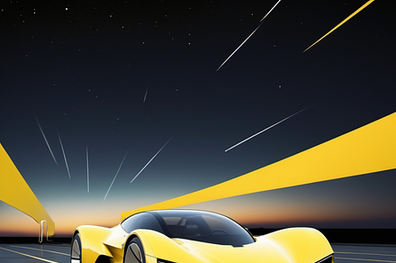 Futuristic Yellow Race Car, a Cars & Vehicle 3D Model by PLUM&FIGS