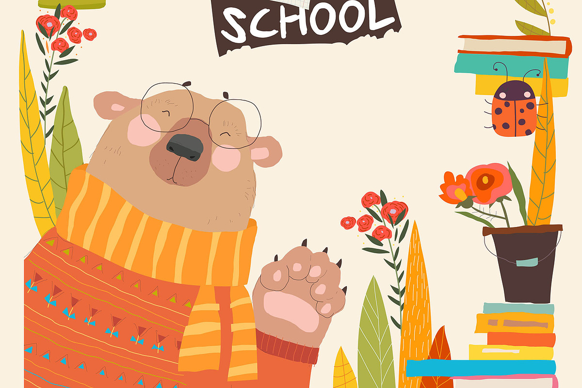 Frame of getting Back to School, an Animal Illustration by Maria Starus (Photo 1 of 3)