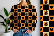 Haunted House Check Seamless Repeat, a Pattern Graphic by Sharon Schwalbe (Thumbnail 1 of 5)