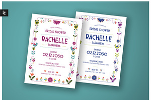 Floral Bridal Shower Invitation, an Invitation Template by Neermana