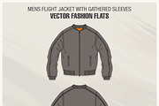 Mens Flight Jacket Fashion Flat, an Illustration by VECFASHION (Thumbnail 1 of 5)