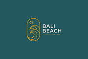 Elegant Bali Beach Wave Logo, a Branding & Logo Template by Signatoro (Thumbnail 1 of 2)