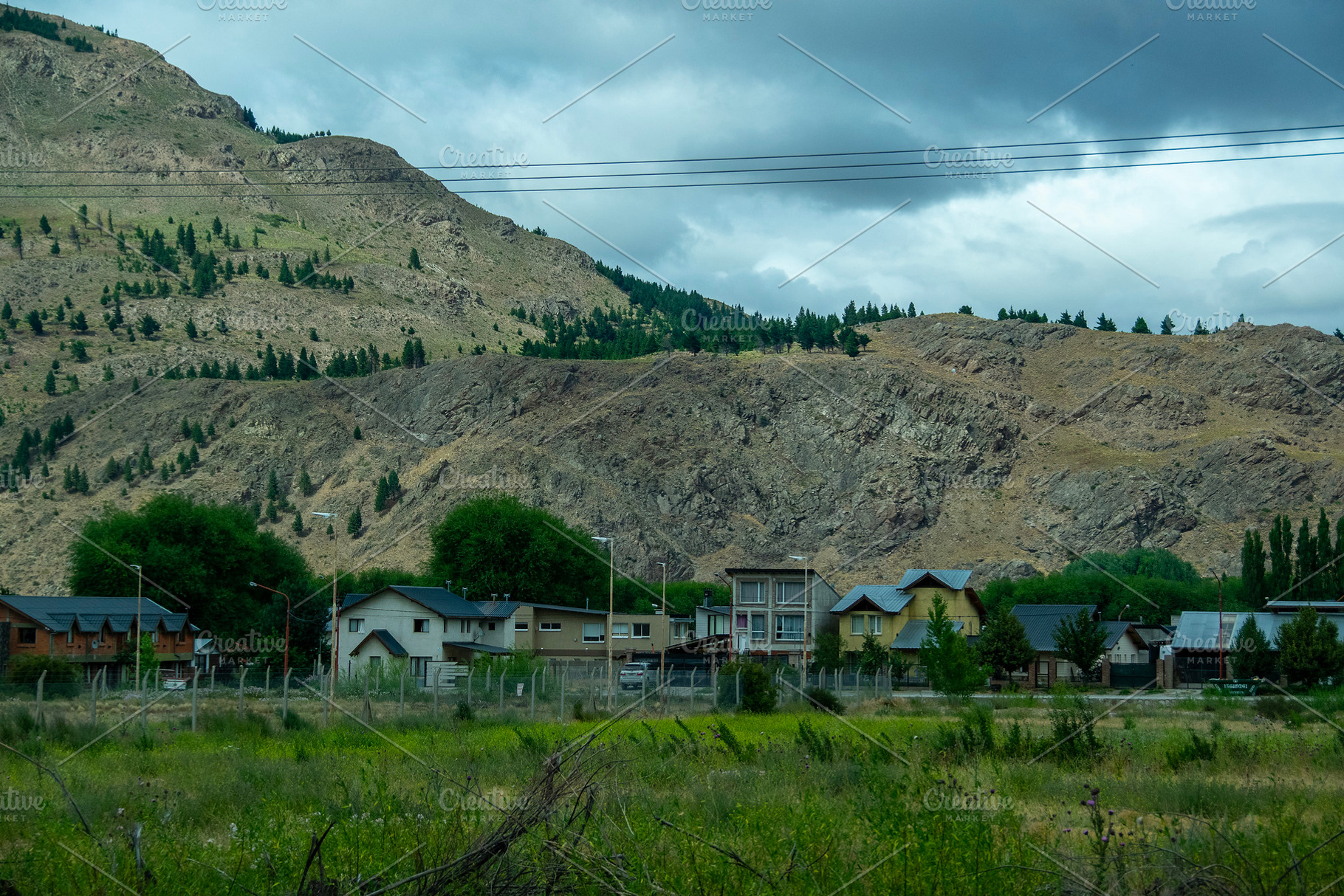 Small village and mountains at background, chubut province, arge, a Nature Photo by DanFLCreativo