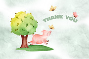 FARM ANIMALS watercolor set, an Animal Illustration by LenArt (Thumbnail 17 of 17)