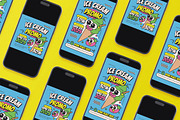 Playful Ice Cream Promo Flyer Set, a Flyer Template by Aiyari Graphic (Thumbnail 2 of 3)