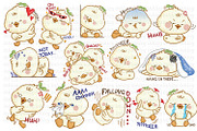 Cute Duck Clipart - Animal Clip Art, an Animal Illustration by Inkley Studio (Thumbnail 1 of 3)