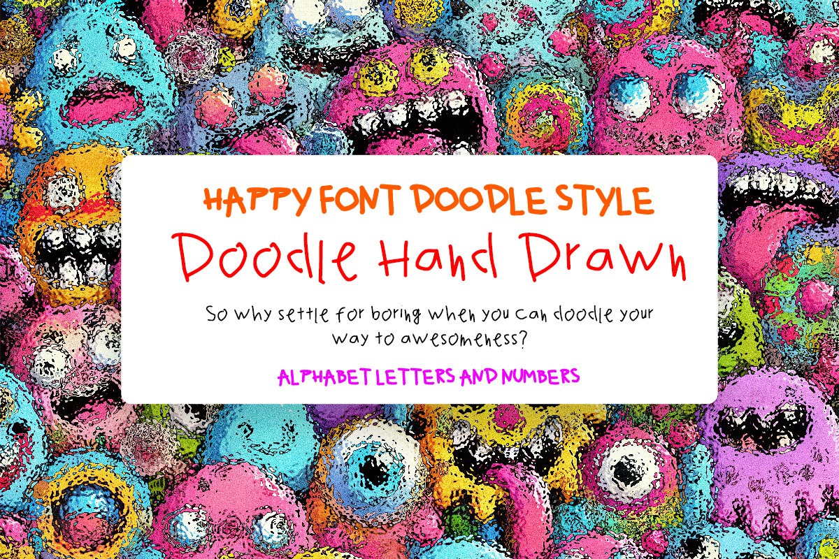 Doodle Hand Drawn Font, a Handwritten Font by GlitterCraft (Photo 2 of 4)