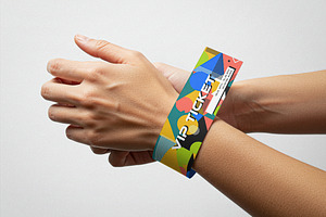 Paper Wristband Mockup, a Product Mockup by Designer Dude