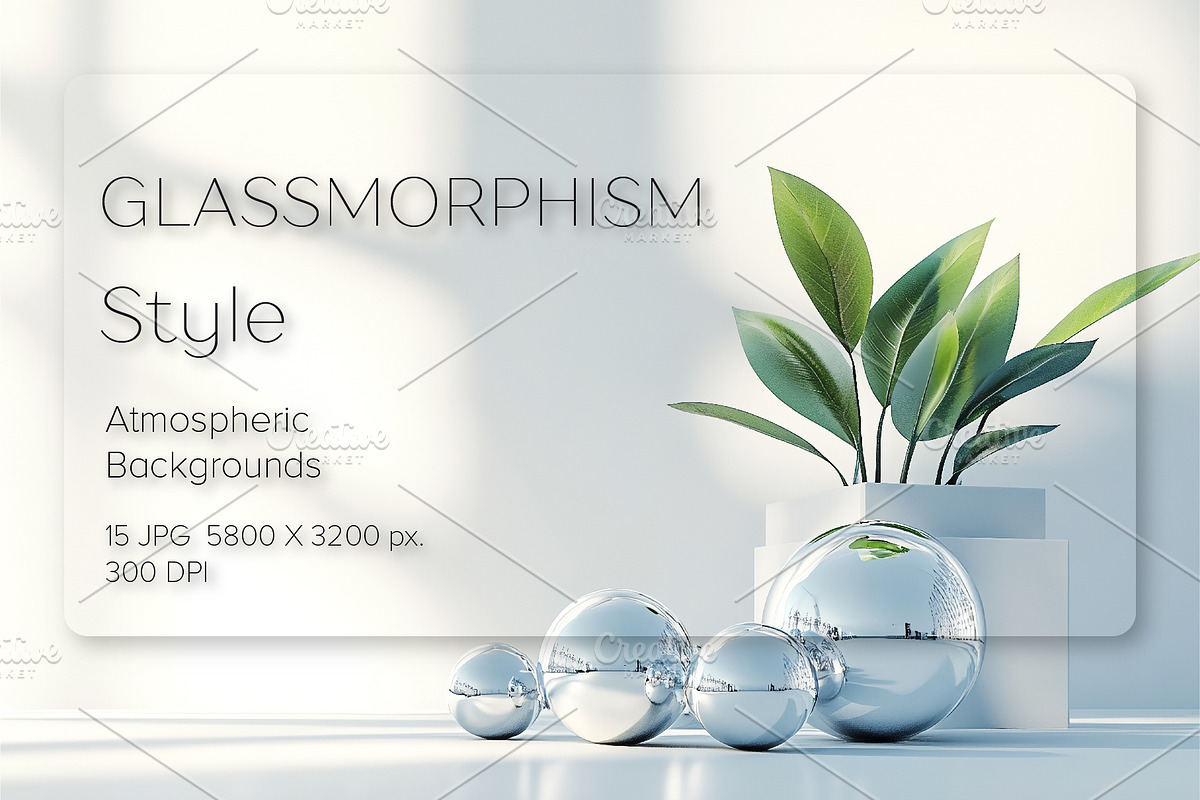 Glassmorphism style. Wall Art., a Background Graphic by KENO Mascots (Photo 1 of 5)