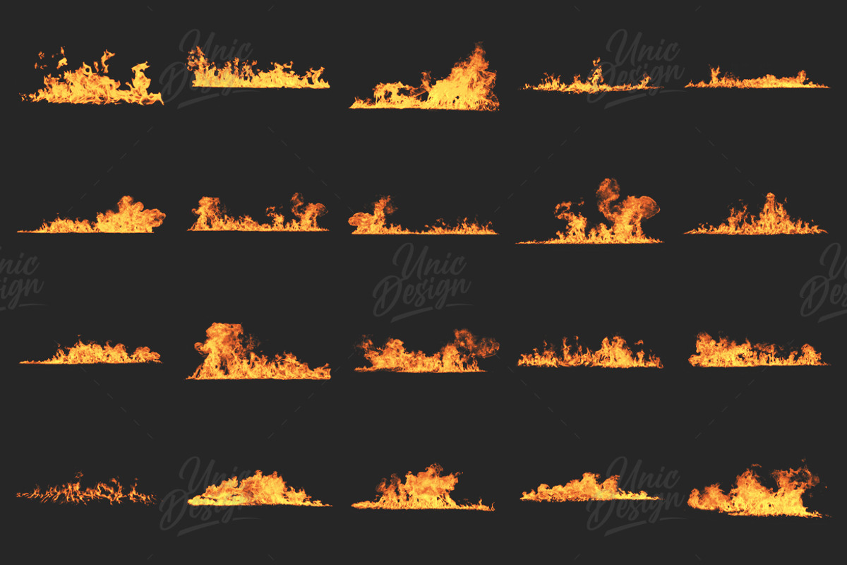 21 Fire Photoshop Brushes, a Brush Add-On by UnicDesign (Photo 2 of 2)