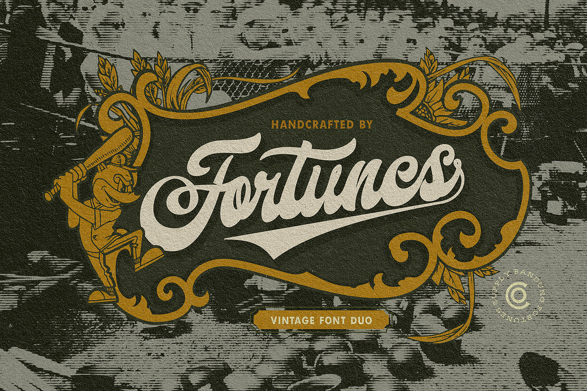 Harland Vintage With Bonus, a Script Font by Fortunes Co (Photo 13 of 14)