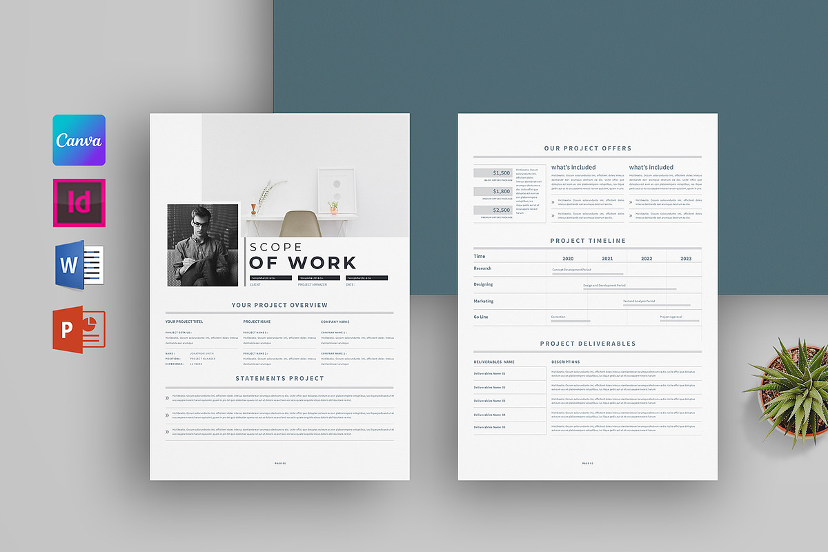 Scope Of Work | MS Word & Indesign, a Stationery Template by obayes (Photo 1 of 4)