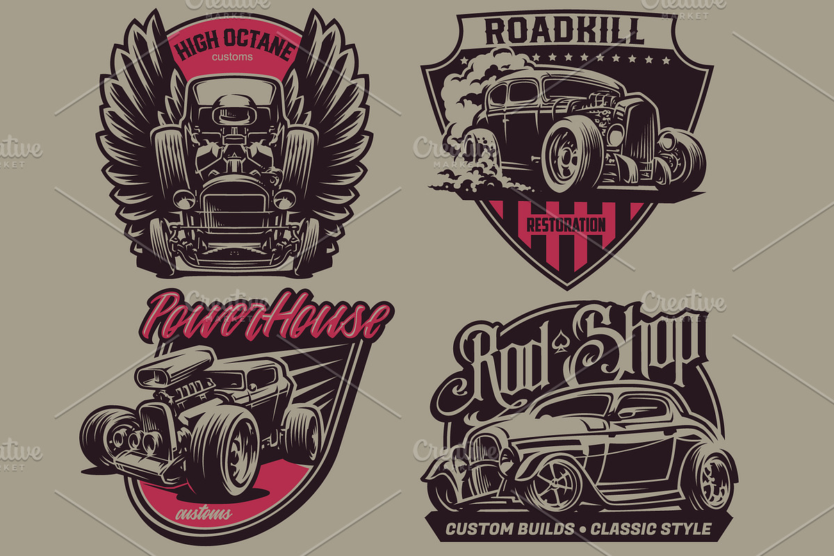 Hot Rods, a Transportation Illustration by daver2002ua