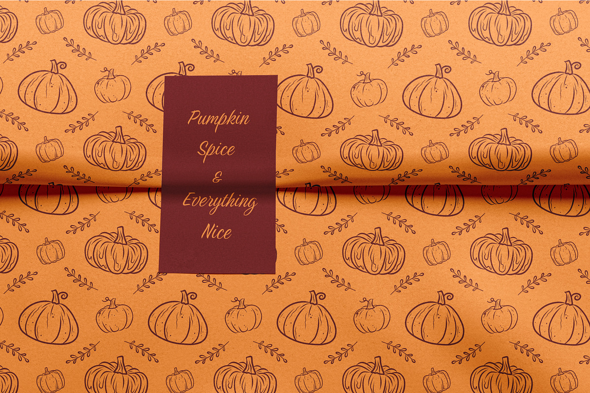 Autumn Pumpkins & Fall Elements, a Pattern Graphic by AnnMsl Lab (Photo 5 of 5)