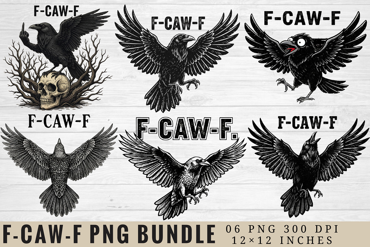 F-Caw-F Clipart PNG, an Illustration by SinaCreation (Photo 1 of 7)