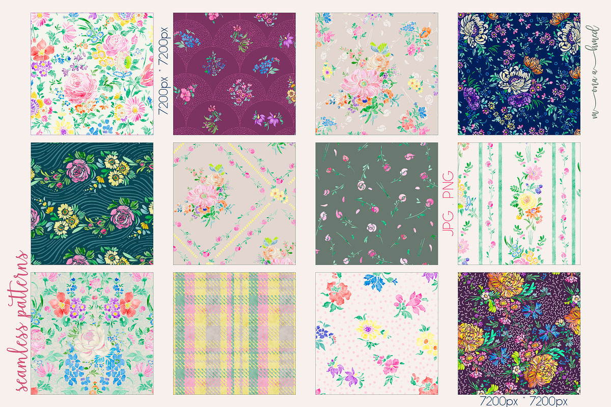 Vintage Flowers Collection, a Decorative Illustration by Mona Ahmed (Photo 4 of 12)