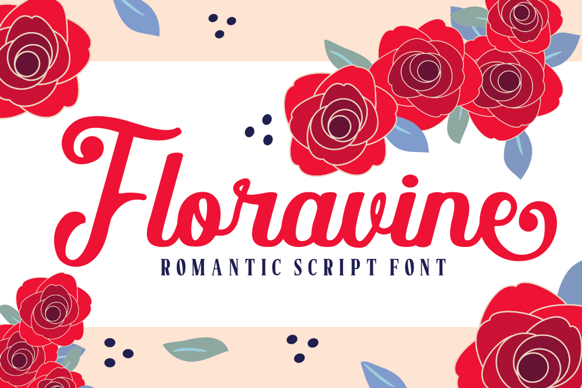 Floravine Romantic Script Font, a Script Font by PutraCetol Studio (Photo 1 of 5)