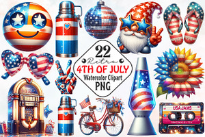 Retro 4th of july Sublimation, an Illustration by RobertsArt