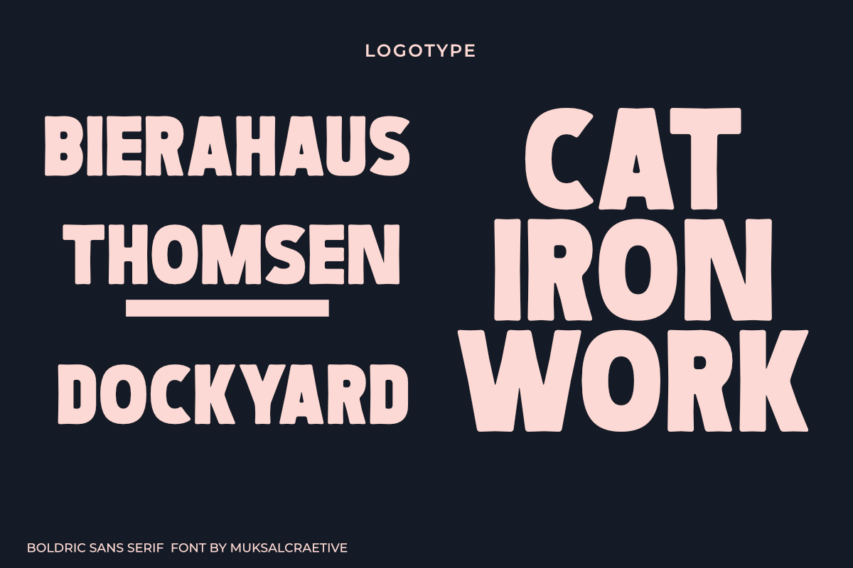 Boldric - Bold Industrial Sans Serif, a Sans Serif Font by Muksal Creative (Photo 6 of 13)