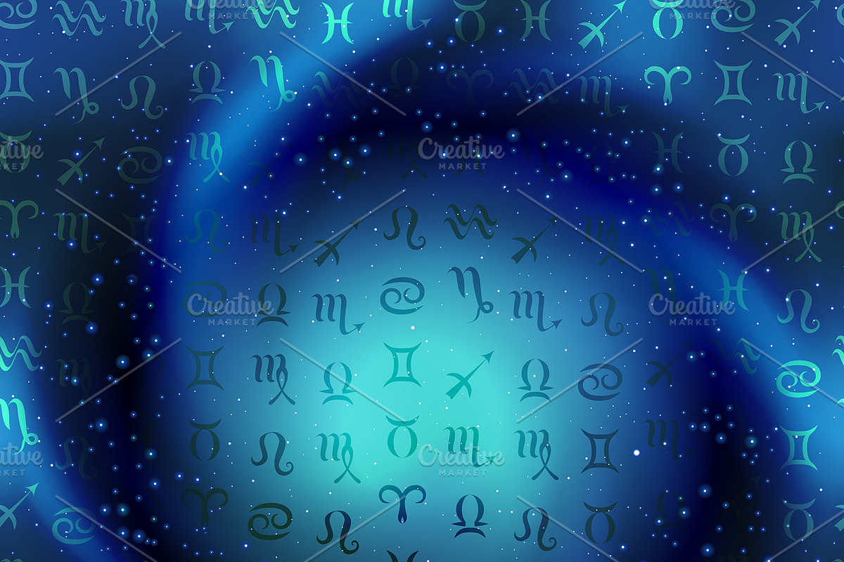 Astrology set. Seamless patterns., an Object Illustration by tkdesign (Photo 4 of 10)
