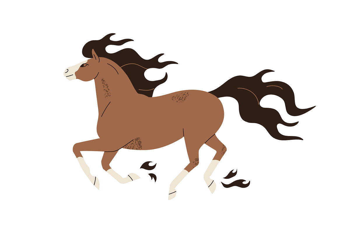 Free horses running, galloping set, an Animal Illustration by Good Studio (Photo 2 of 5)