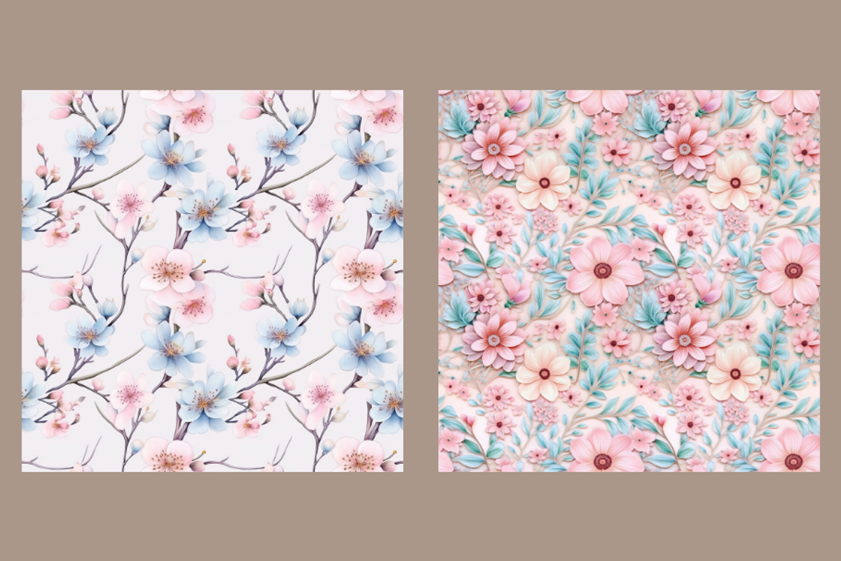 Seamless Pastel Floral Pattern, a Background Graphic by HoneyBunnyDigital (Photo 5 of 7)