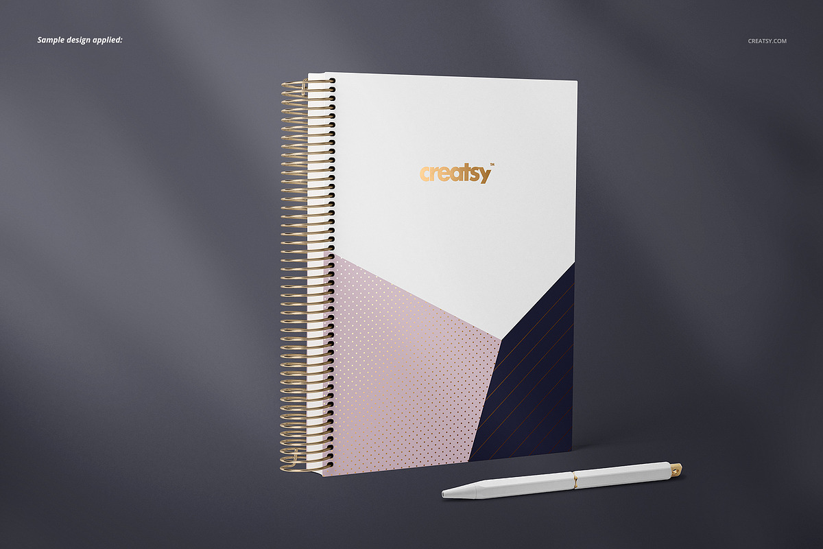 Coil Binding Planner Mockup Set, a Stationery Template by creatsy5 (Photo 8 of 13)