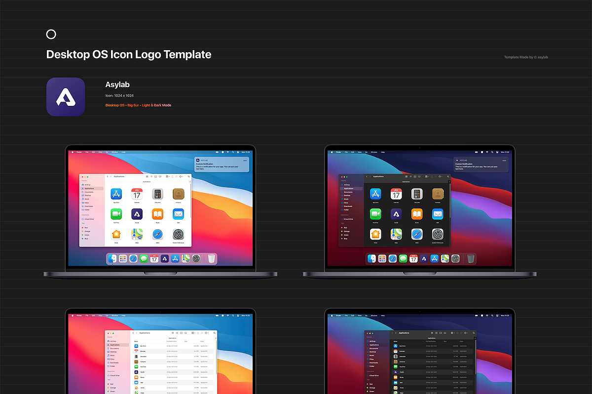 OS Icon Template Mockup - PSD, a Mac Mockup by Asylab (Photo 16 of 35)