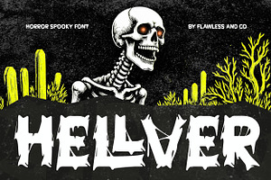 Hellver - Horror Display Font, a Sans Serif Font by Flawless And Co