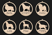 40 Custom Dog Ornaments Laser Files, an Object Graphic by ThemeXDigital (Thumbnail 5 of 9)