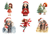 Cute Holiday Girls  Funny Christmas, a Graphic by CitraGraphics (Thumbnail 3 of 4)