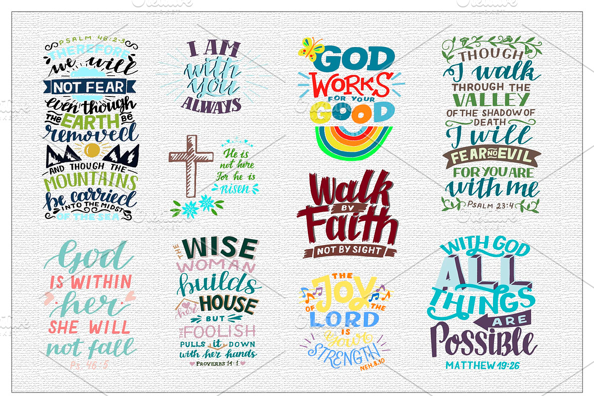 MEGA BUNDLE 111 Bible Verses, an Illustration by Ola-la-la (Photo 6 of 17)