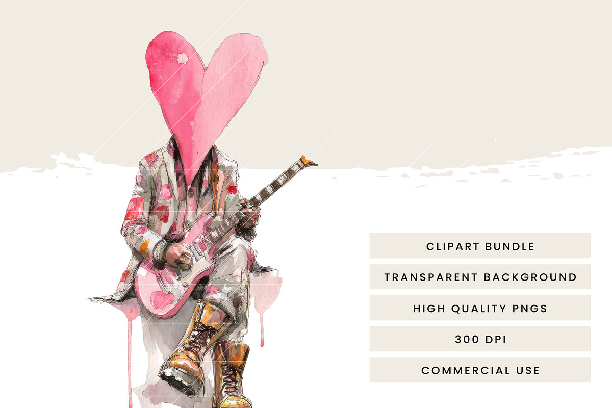 Dark Valentine Couple Clipart, a Person Illustration by Design Scotch (Photo 6 of 8)