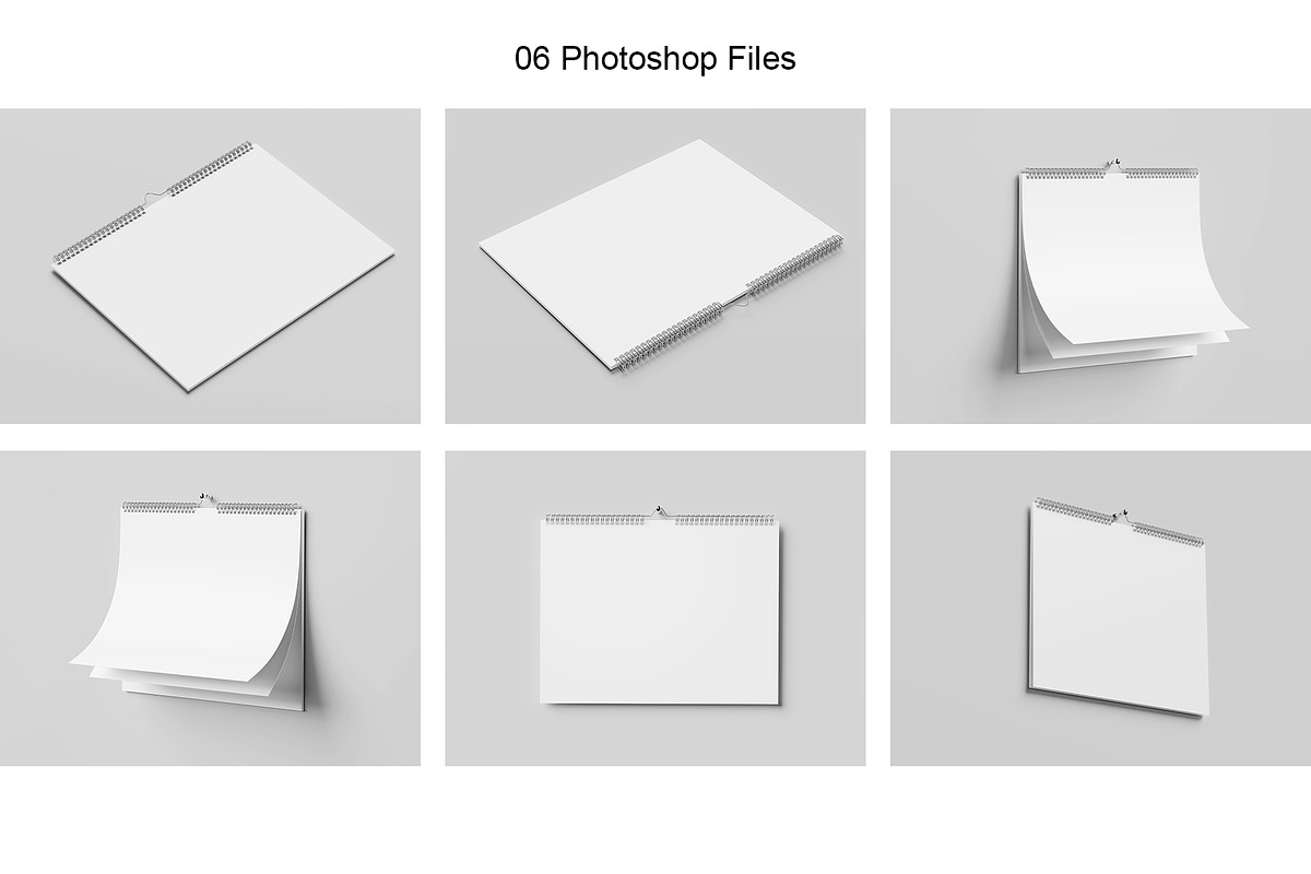Landscape Wall Calendar Mockup, a Product Mockup by Tokobeta (Photo 9 of 9)