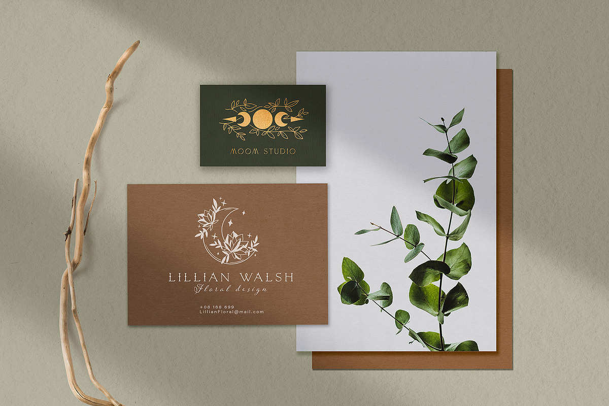 Moon flowers - celestial graphic kit, an Illustration by My Space Garden (Photo 12 of 18)