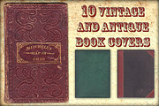 10 Vintage and Antique Book Covers, a Texture Graphic by Blue Line Design (Thumbnail 1 of 5)