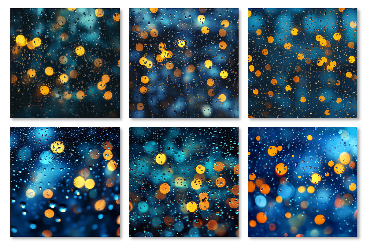 Raindrop Glass Bokeh Digital Paper, a Background Graphic by Dream Creation (Photo 2 of 5)