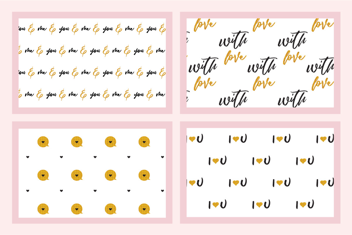 WITH LOVE- 20 seamless patterns, a Background Graphic by jenny lipets (Photo 6 of 9)