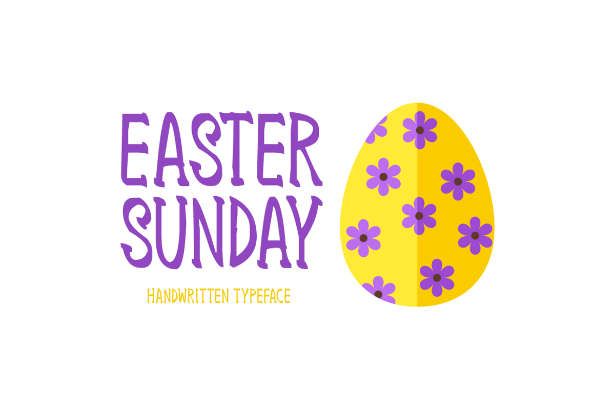 Easter Sunday Typeface, a Font by Seemly Fonts (Photo 1 of 5)