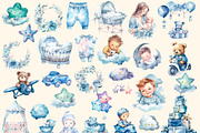 My Happiness, Big watercolor clipart, a Decorative Illustration by Hello My Print (Thumbnail 6 of 12)