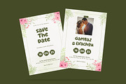 Painted Floral Wedding Invitation, an Invitation Template by iDoodle Studio (Thumbnail 2 of 4)