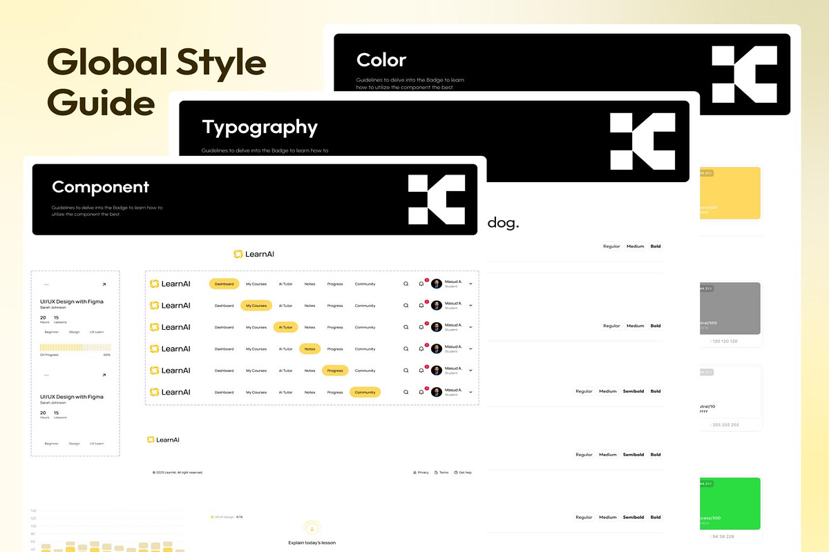 AI Online Learning Platform UI Kit, an UI Kit Template by Lumina_ui_ux202 (Photo 3 of 8)